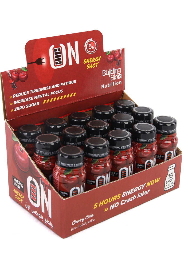 Building Blox ON Energy Shot -  Cherry Cola  (Pack of 15 Servings)  - Image 2