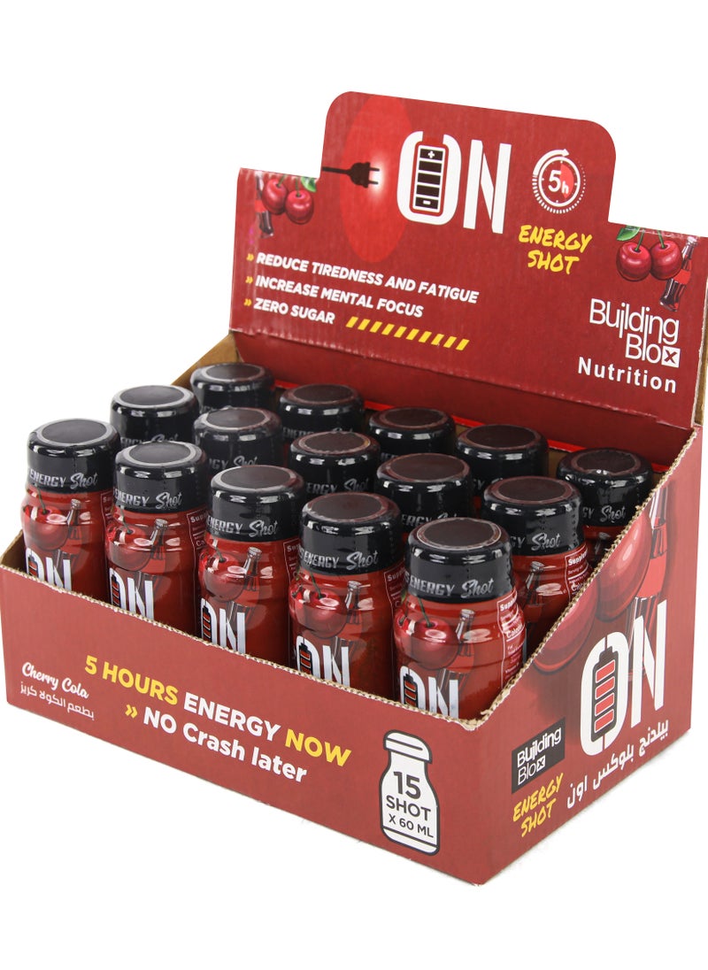 Building Blox ON Energy Shot -  Cherry Cola  (Pack of 15 Servings)  - Image 3