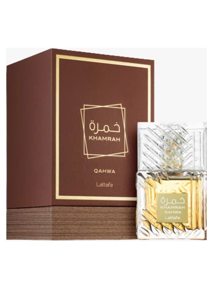 Lattafa Unisex Khamrah Qahwa EDP Spray 3.4 oz  - Image 1
