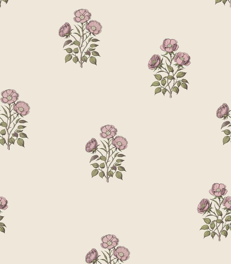 LUKUUI 17.3â€Ã—393.7â€ Vintage Floral Wallpaper Retro Rose Flower Contact Paper for Cabinets Self Adheisve Floral Wallpaper for Bedroom Accent Wall Cabinets - Image 1