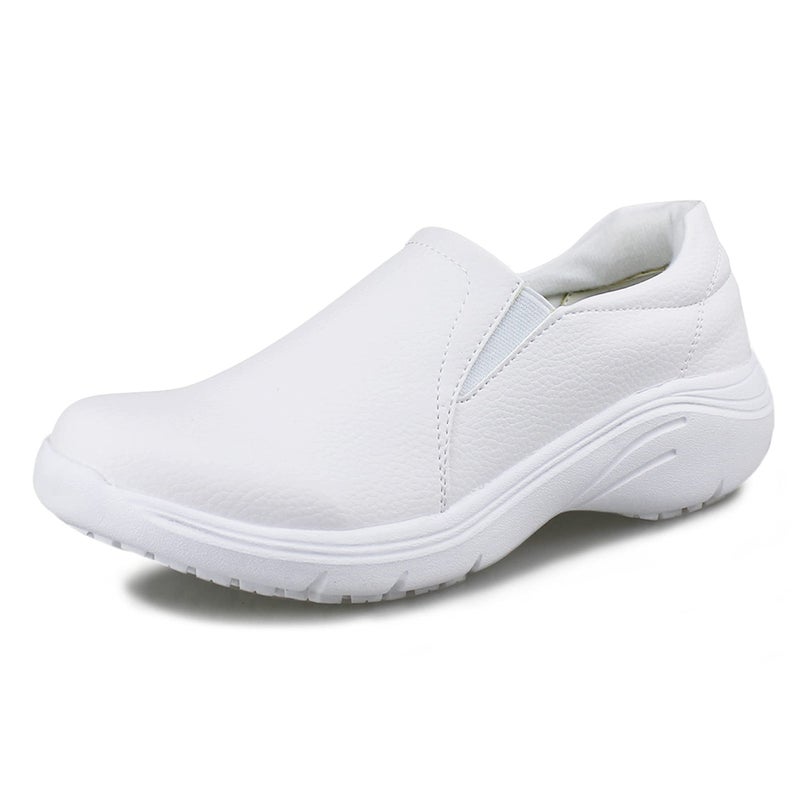 Hawkwell Womens Slip On Lightweight Comfort Slip Resistant Nursing ShoesWhite Synthetic8 M US - Image 2