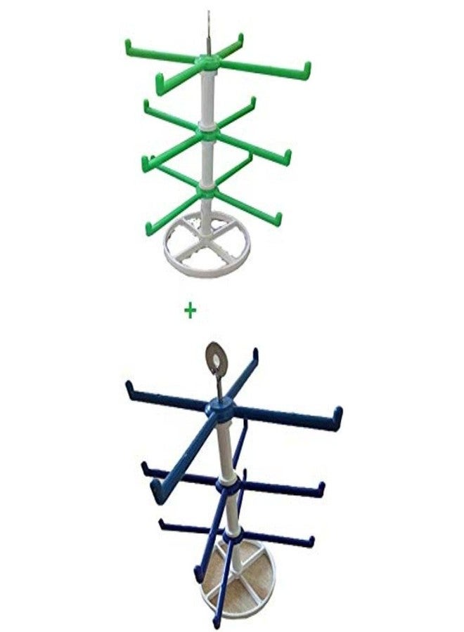 RSV - Rotating Green + Blue Plastic Bangle Stand - 144 + 144 Bangle - Image 1
