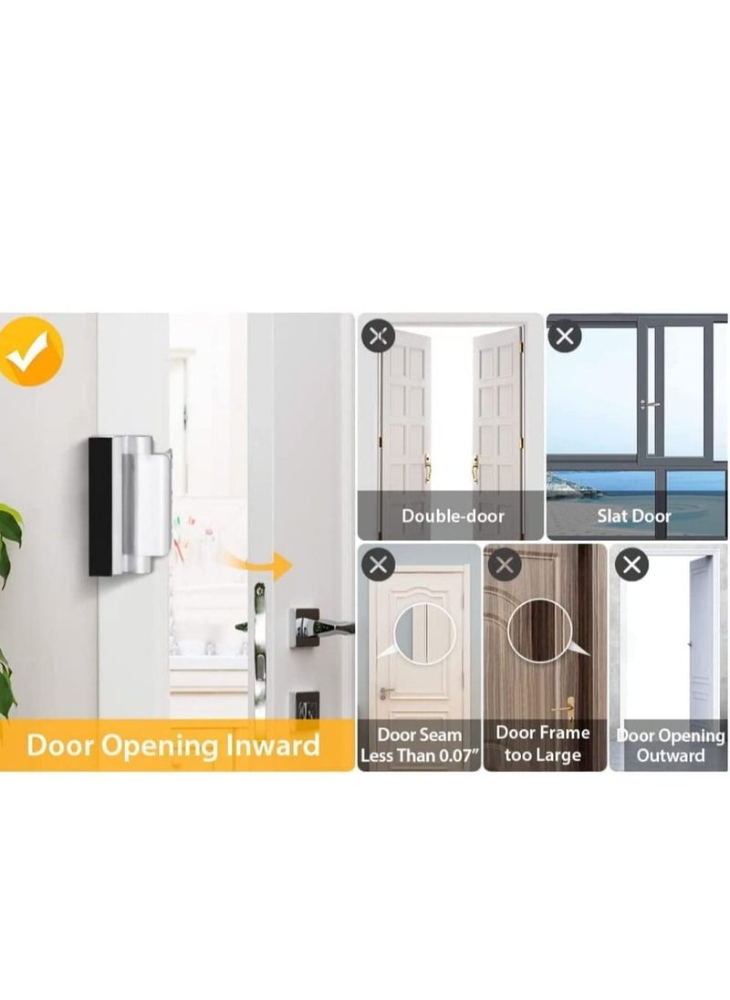 DMG TECH - DMG Home Security Door Lock with 8 Screws, Childproof Door Reinforcement Lock with 3 Inch Stop Withstand 800 lbs for Inward Swinging Door,Upgrade Night Lock to Defend Your Home (Silver) - Image 1