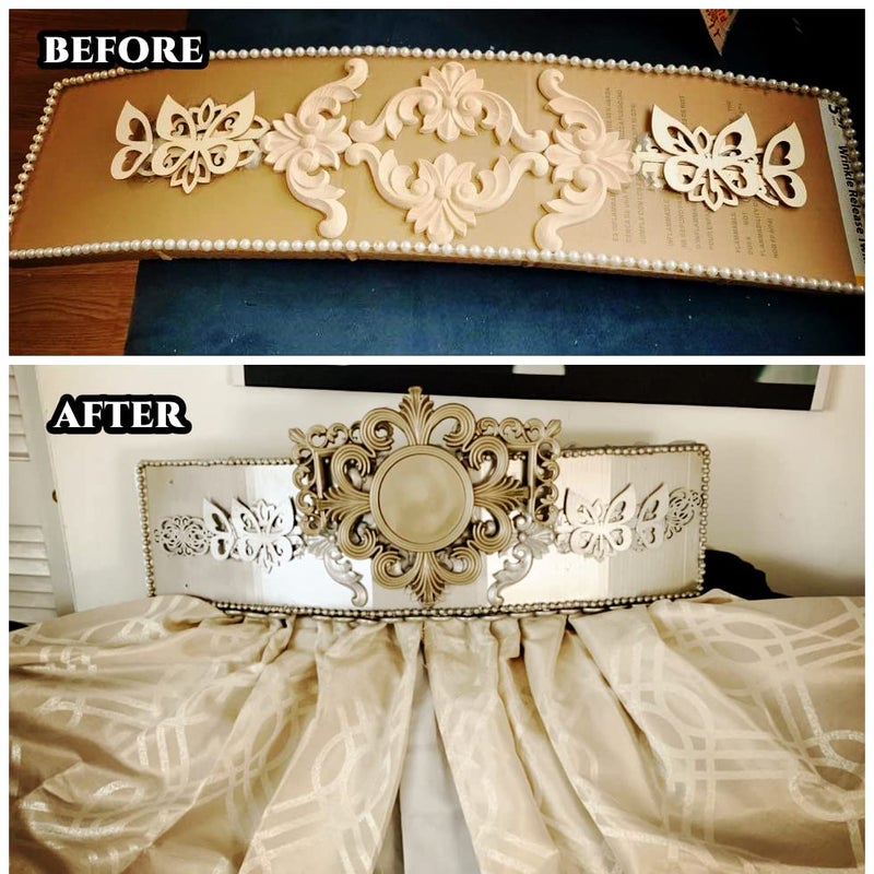 موكسام Muxsam الخشب المنحوت المنحوتة أونلايينات غير مصممة خشبية ركن نحت نحت شارات الأثاث ديكور لخزانة الخزانة الأمامية مرآة الأريكة الجانبية الجانبية الجانبية ترقية 4 عبوات 12x12 سم/4.72 "x4.72" "" x4.72 "" - Image 4