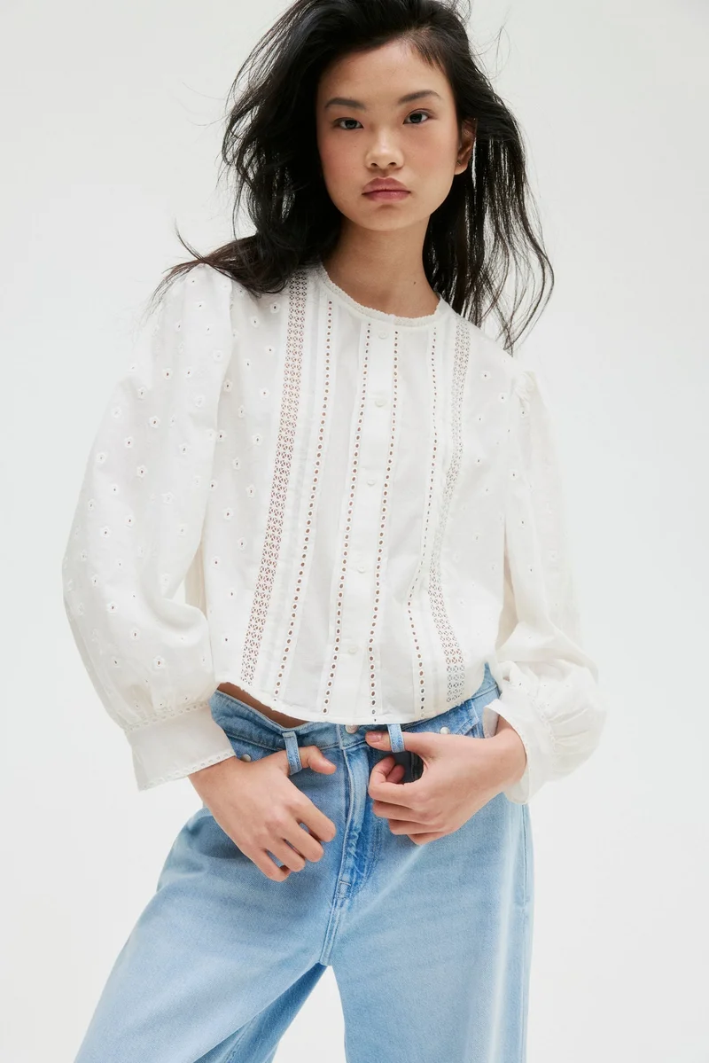 H&M Broderie anglaise blouse