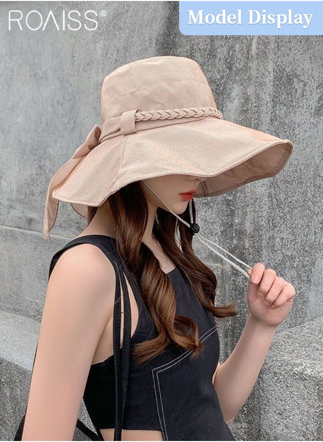 Wide Brim Bucket Hat with Twisted Bowknot for Women - Foldable Lightweight Breathable Striped Sun Hat with UV Protection for Summer Beach Outdoor - pzsku/ZFDDD2E17B985CEEDC0FAZ/45/_/1711443427/fbf0a90e-7d25-4de2-adf8-a91d44d9746f