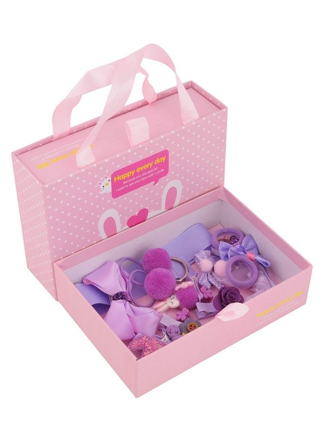 Yellow Bee Cute Hair Clips Set For Girls (Purple) Set Of 18 Girls Hair Accessories For Hair Styling Clips Perfect For Occasions Like Birthday Parties & Ideal Gift For Girls - Image 5