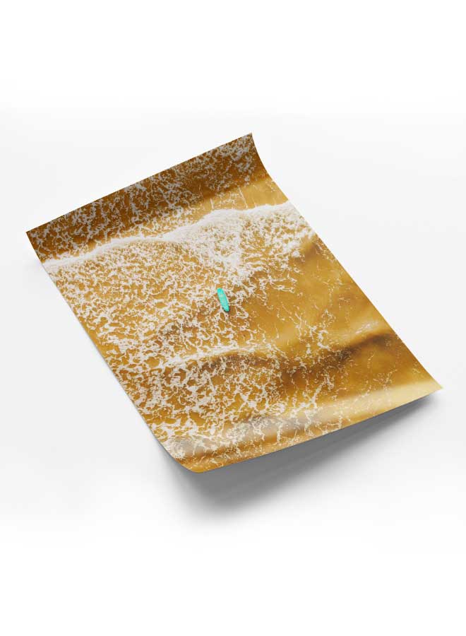 لوحة بوستر ديكور لوحة بدون فريم مع أربع قطع منفصلة من اللاصق ذو الوجهين تصميم لوح التزلج على الماء غرفة النوم غرفة المعيشة وديكور المكتب - Image 1