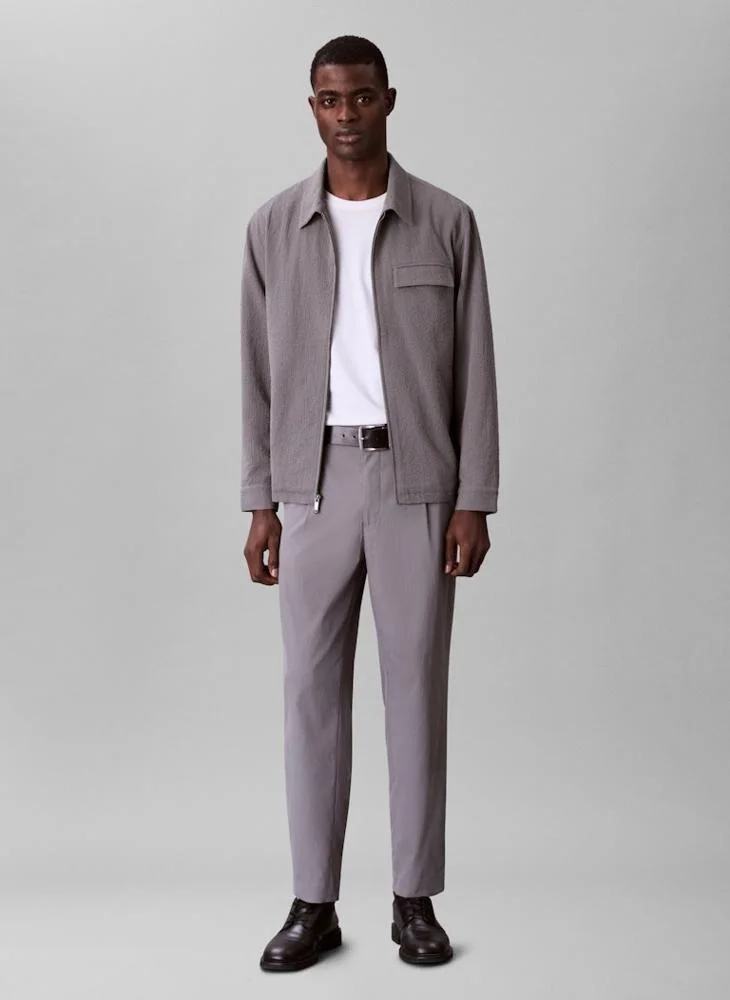 CALVIN KLEIN  Long Sleeve Seersucker Shirt Jacket for Men | Best Price UAE