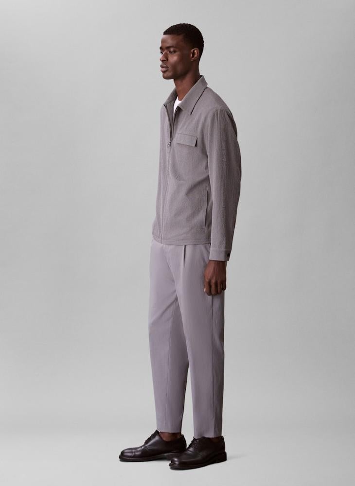 CALVIN KLEIN Long Sleeve Seersucker Shirt Jacket - Image 3