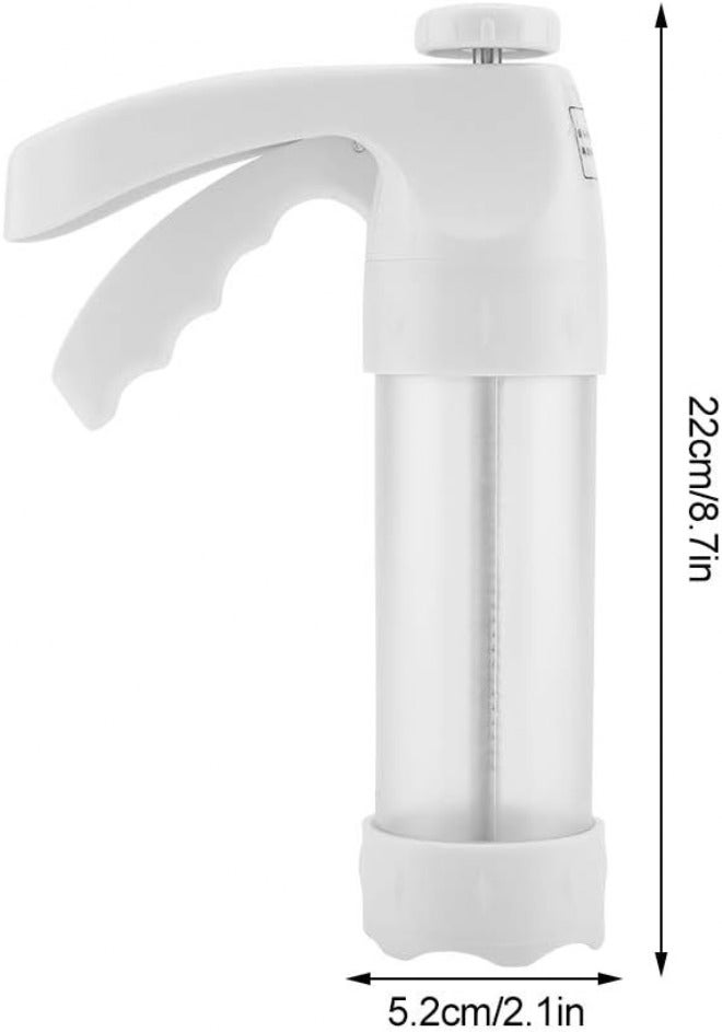HEEPDD Biscuit Maker Cookie Press Machine, Steel and Plastic, Multifunctional Tool for Cookies and Cakes, Includes 12 Flower Pieces and 6 Cream Nozzles Biscuit Maker Press - Image 2