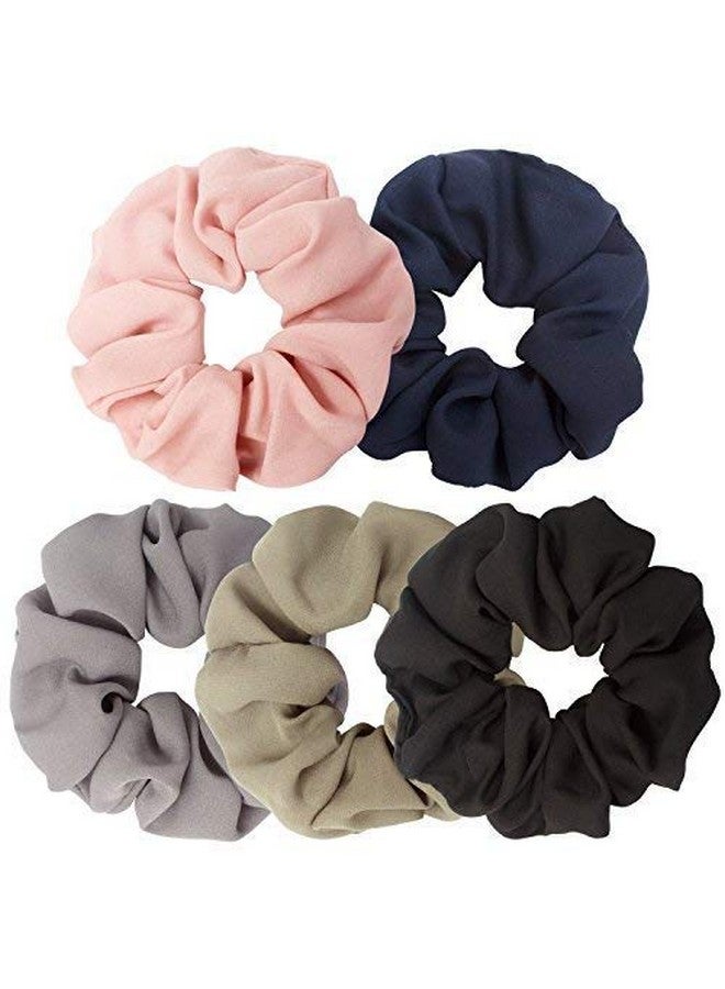 Fameza FAMEZA 12 Pack Candy Color Cloth Scrunchies Women Elastic Hair Ties - Image 1