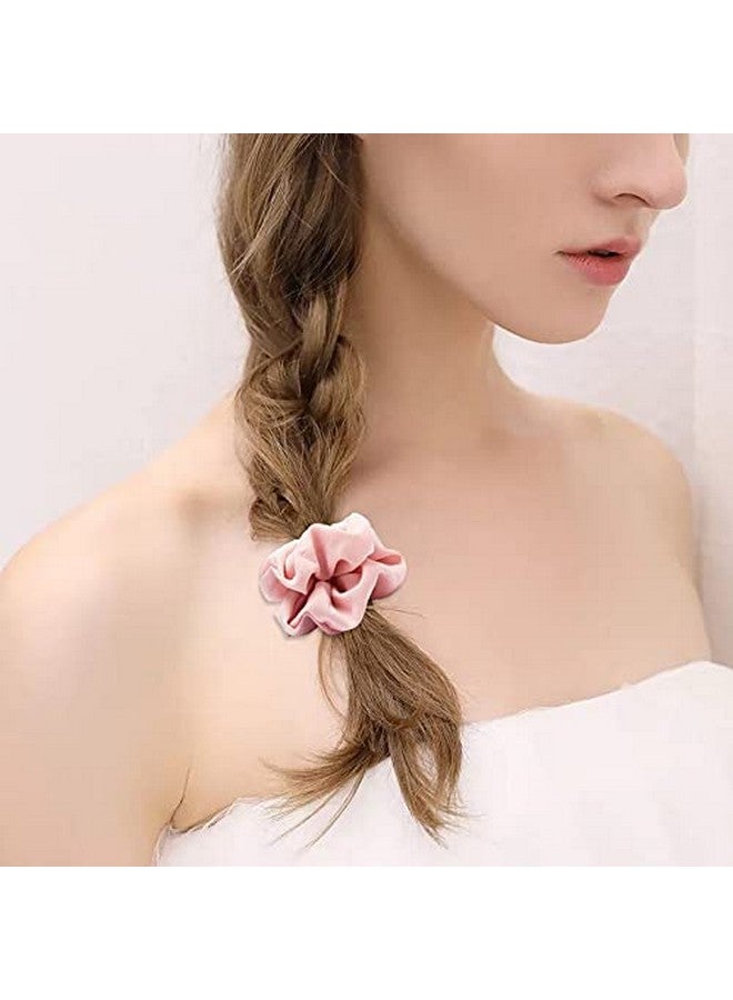 Fameza FAMEZA 12 Pack Candy Color Cloth Scrunchies Women Elastic Hair Ties - Image 5