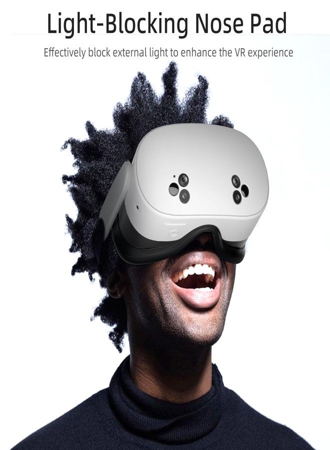 APEXINNO Silicone Face Pad Cover Compatible with Meta Quest 3S Accessories, Face Cushion Cover and Anti-Leakage Nose Pad Compatible with Oculus Quest 3S Original VR Headset, Soft, Durable, Washable - Image 3