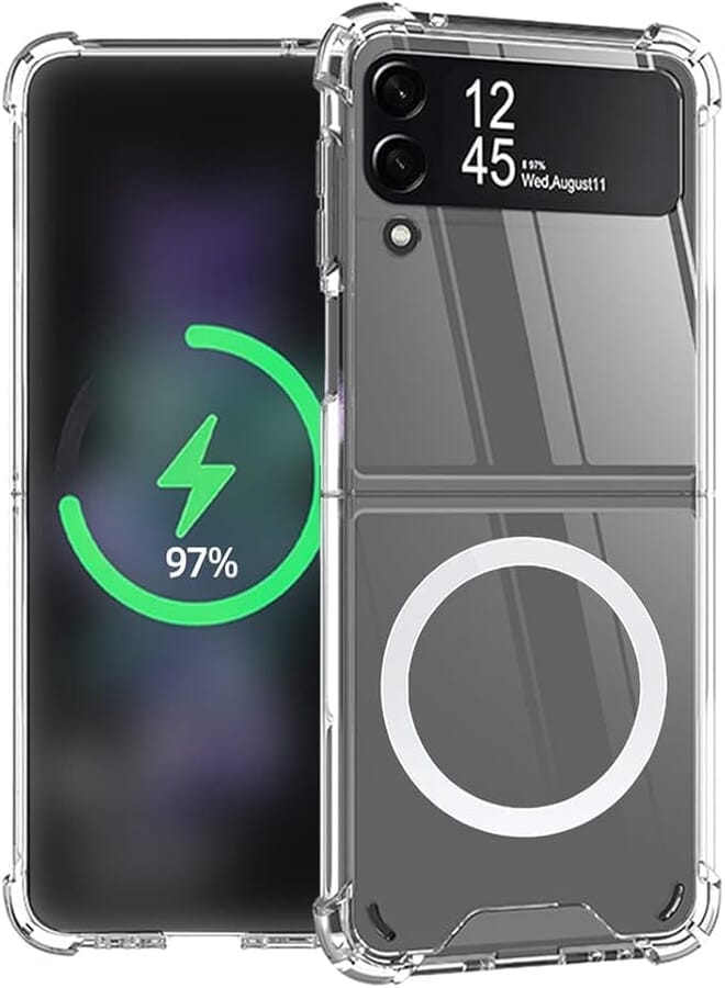 Next Next Store Case Compatible with Samsung Galaxy Z Flip 4 Ultra Slim Cover Anti-Scratch Waterproof Anti-Fingerprint Yellowing Support Magnetic Charging