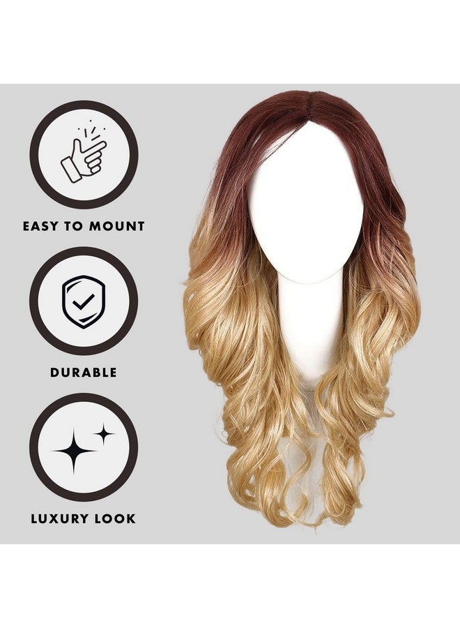 EVERLONG Wallmount Wig Display Stand Wigs Works For Wigs Hair Pieces Synthetic And Human Patented Durable White Mannequin Head Wig Holder For The Home And Salon - Image 3