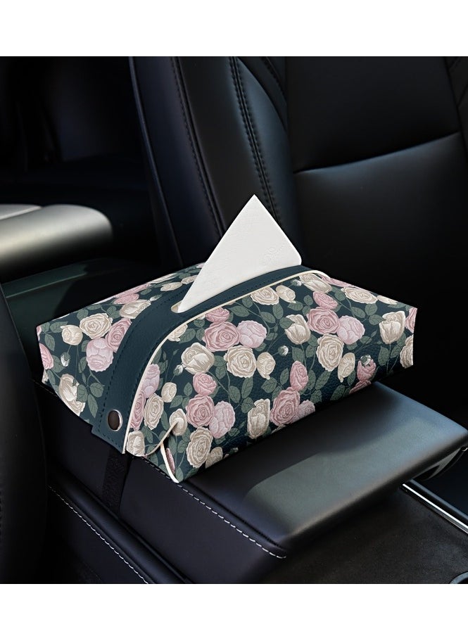 EBMINI Neoclassical Floral Car Tissue Box 