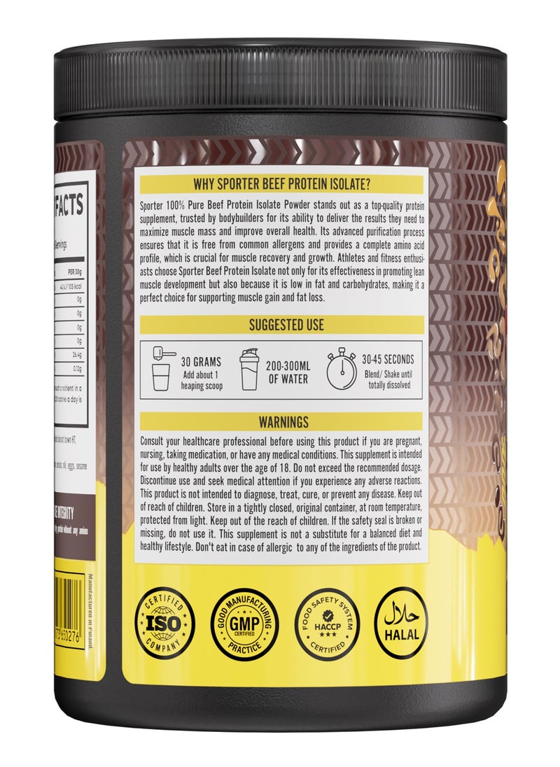 SPORTER Sporter Beef Protein Isolate – 540g | 26g Protein Per Serving | 0g Sugar & Fat | Cola Flavor | Lactose-Free | Muscle Building & Recovery  - Image 3