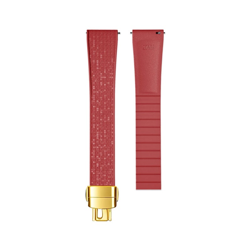 Bluejw CTSizable Mosaic Pattern Fluoroelastomer Watch Band – Replace the Watch Strap for 18mm 19mm 20mm 21mm 22mm Universal Luxury Watches - Image 1