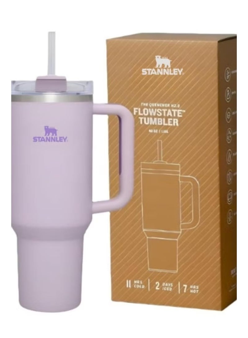 Stanley Quencher H2.0 FlowState Stainless Steel Vacuum Insulated Tumbler with Lid and Straw for Water, Iced Tea or Coffee, Smoothie and More, 40 oz - Image 1