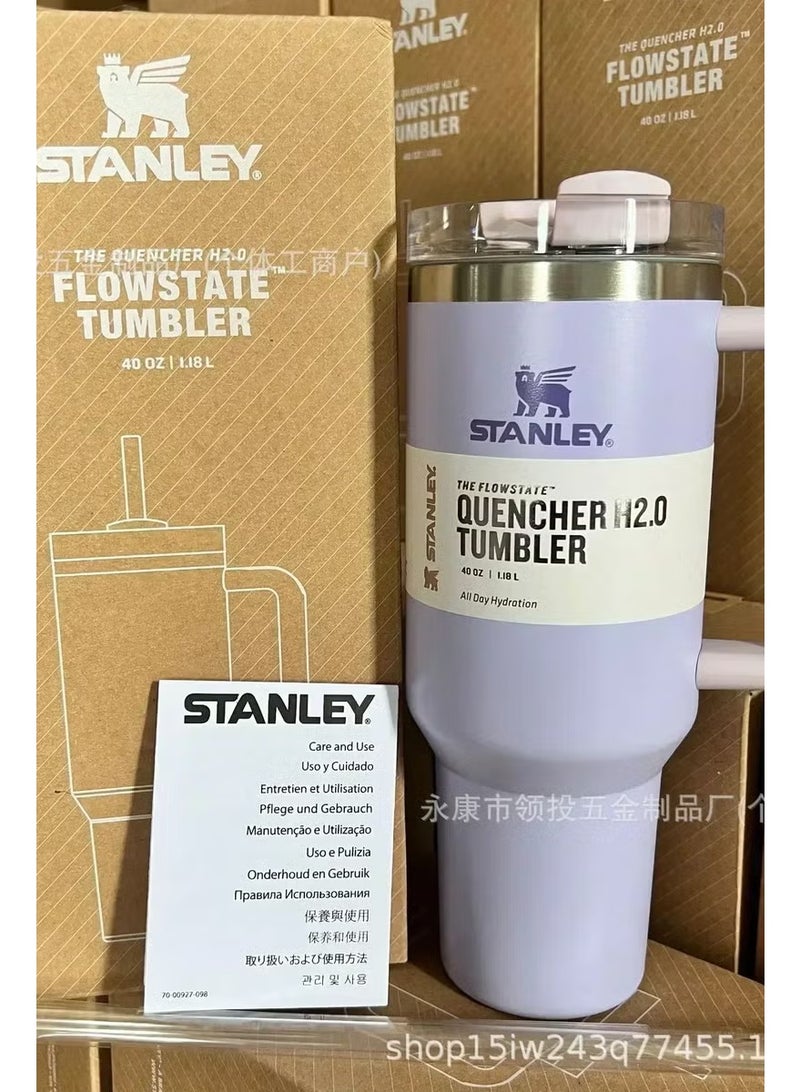 Stanley Quencher H2.0 FlowState Stainless Steel Vacuum Insulated Tumbler with Lid and Straw for Water, Iced Tea or Coffee, Smoothie and More, 40 oz - Image 3
