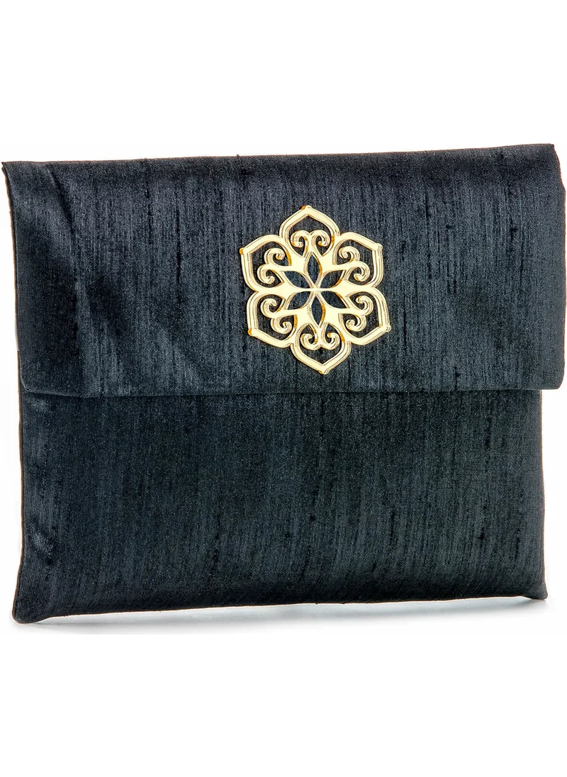 İhvan Ihvan Prayer Rug, Prayer Beads and Pouch with Name-Specific Shanthuk Covered Yasin Book Black