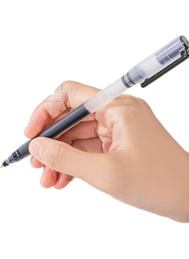 Deli Large Capacity Gel Pen, 4X Writing Speed, Office Stationery, 1600M Extra Long Writing Time, 0.5Mm Bullet Tip, Black, 20 Pens/Box, 33003 - Image 2