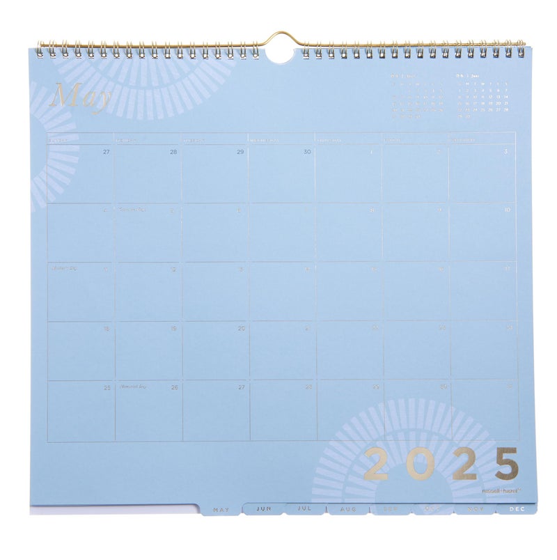 russell+hazel 2025 Spiral Burst Hanging Wall Calendar (January 2025 – December 2025), 13.25” x 12.25" - Image 3