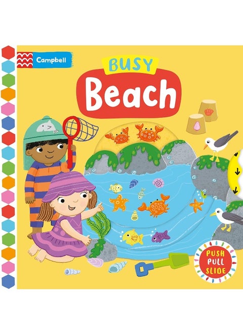 Busy Beach: A Push, Pull, Slide Book