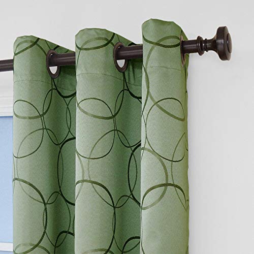 ECLIPSE Meridian Modern Blackout Thermal Grommet Window Curtain for Bedroom or Living Room (Single Panel), 42" x 84", Sage - Image 3