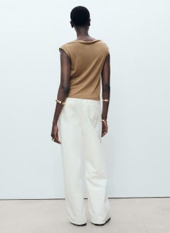 MANGO Draped Neck Lyocell Top  - Image 2