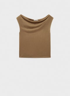 MANGO Draped Neck Lyocell Top  - Image 5