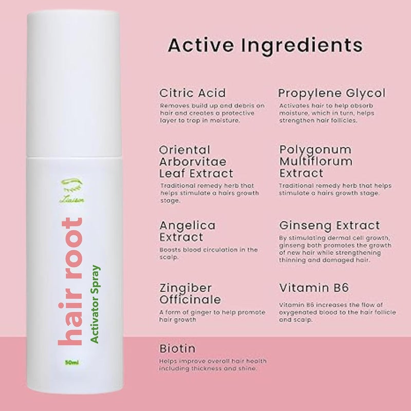 Liaison Hair Growth Spray for Women - Volumizing & Thickening Formula for Fast Growth, Strengthens Follicles & Promotes Healthy Hair - Reduces Thinning and Breakage - Image 3
