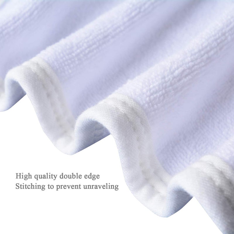 Mars wings Facial Towel, Face Towel, Microfiber Face Cloth, Face wash Cloths, Facial Wash Cleansing Cloth, Makeup Remover Cloth for Face, 8 Pack (12 x 12 inch) Super Absorbent Quick Drying Soft Towels (White) - Image 3