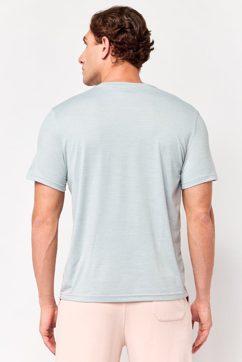 MOTION Men Sportswear Fit Short Sleeve Outdoor T-Shirt, Grey - Image 4