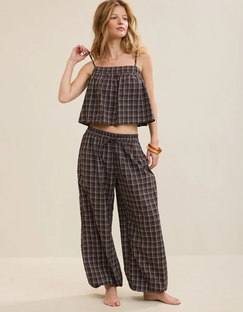 Aerie  Aerie Seersucker Balloon Pant for Women | Best Price UAE