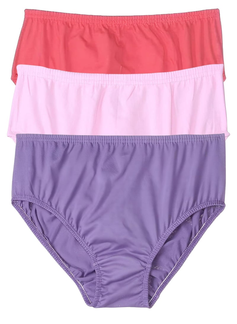 ROYAL  TEX Pack of 3 Plain Color 100% Cotton Panties Underwear for Women  - Image 3