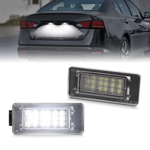 FetonAuto 2PCS LED License Plate Light For 2019 2020 2021 2022 2023 Nissan Altima Sentra Versa Rogue, Rear Tag Light Kit Assembly Accessories - Image 1