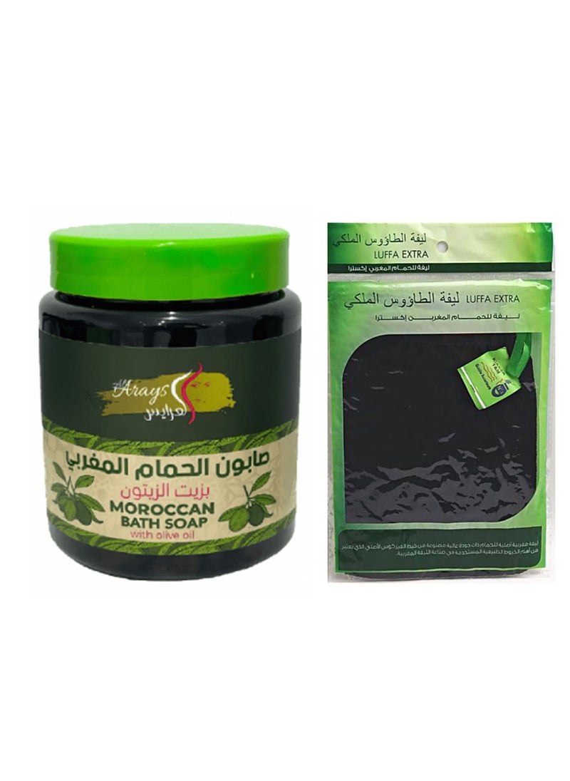 Moroccan bath soap with olive oil 700 ml and a loofah from Alarays - pzsku/ZFDDDE746E2D838AD8338Z/45/_/1684939032/35f40e89-77d7-4ac9-bd3a-97d52c4717d6