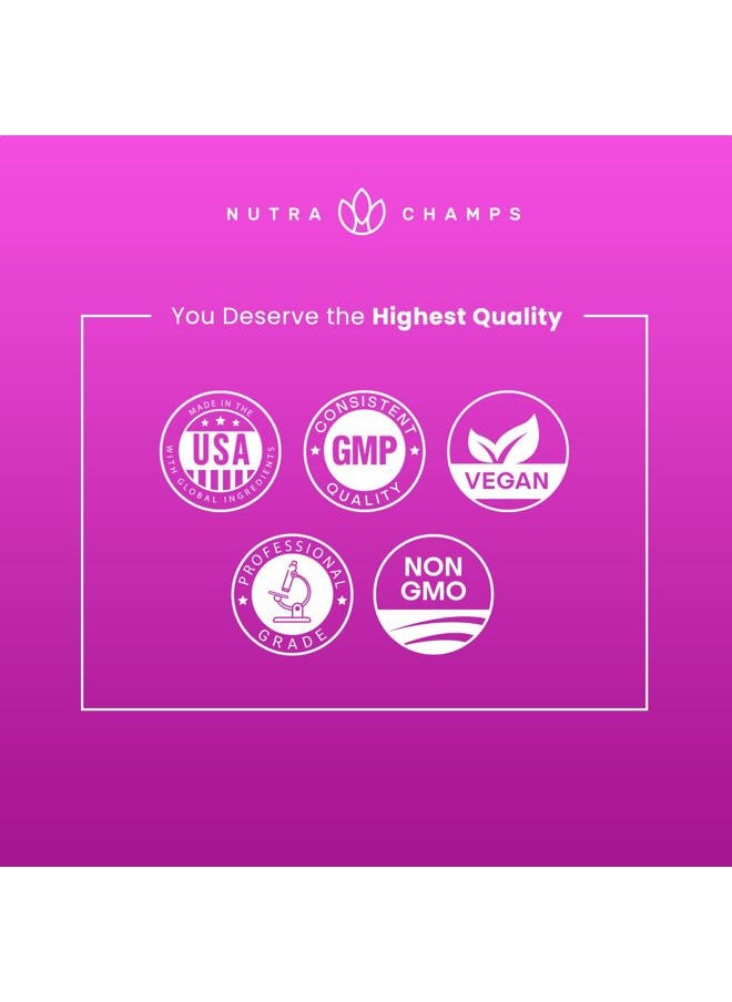 NutraChamps - مكمل Myo-Inositol &amp; D-Chiro Inositol [نسبة 40: 1] مسحوق B8 معزز بالفيتكس وحمض الفوليك | دعم المبيض ومتلازمة تكيس المبايض + الخصوبة وتوازن الهرمونات للنساء والرجال | 120 كبسولة نباتية - Image 1