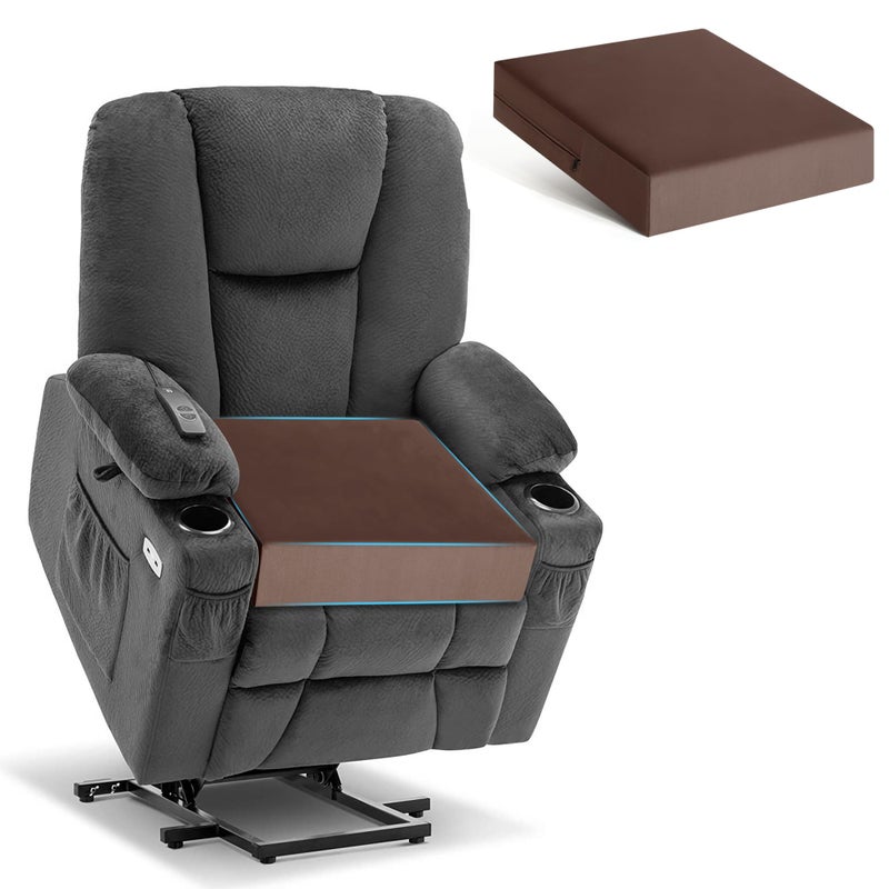 Tromlycs Chair Seat Cushions for Recliners Gel Memory Foam Extra Large Chair Cushions for Seniors 20 x 20 x 5 Inch Brown