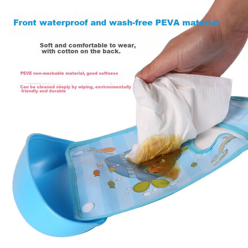 9I9 Baby Eating Bib, Infant Child Bib, Waterproof, Detachable, Adjustable, 2-Pack, 1800895 Car - Image 2