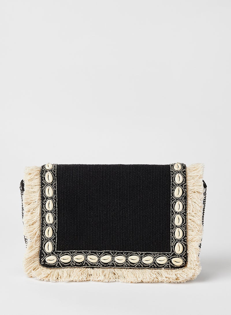 Pimkie Fringe Shoulder Bag Black