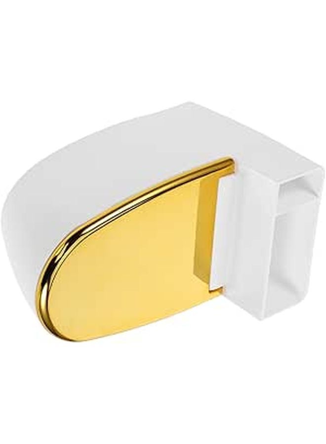 Wall Mounted Fireproof Bathroom Ashtray With Lid White Gold Ash Holder Storage Container - Image 1