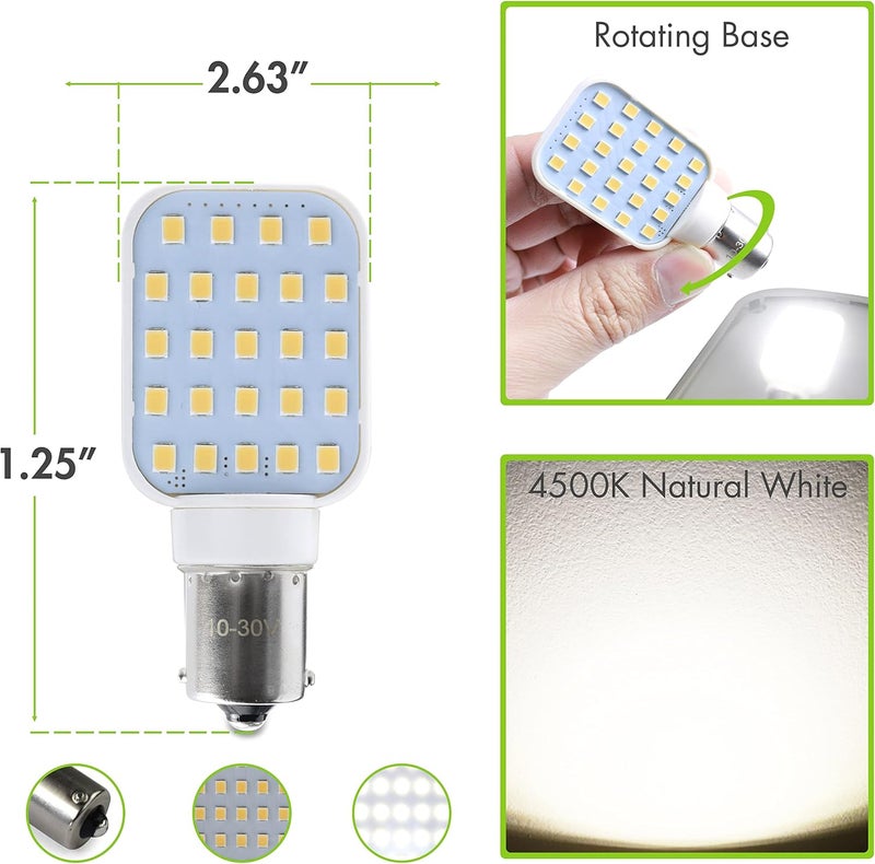 Leisure LED 2 Pack Rotating Super Bright RV Interior Light - Image 2