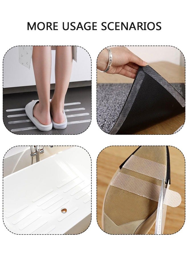 HAWAWA Anti Slip Shower Stickers, 48 PCS Safety Bathtub Strips Adhesive Decals, Bathtub Non Slip Stickers and Scraper for Bath Tub, Shower Floor, Stairs, Ladders Clear - Image 5