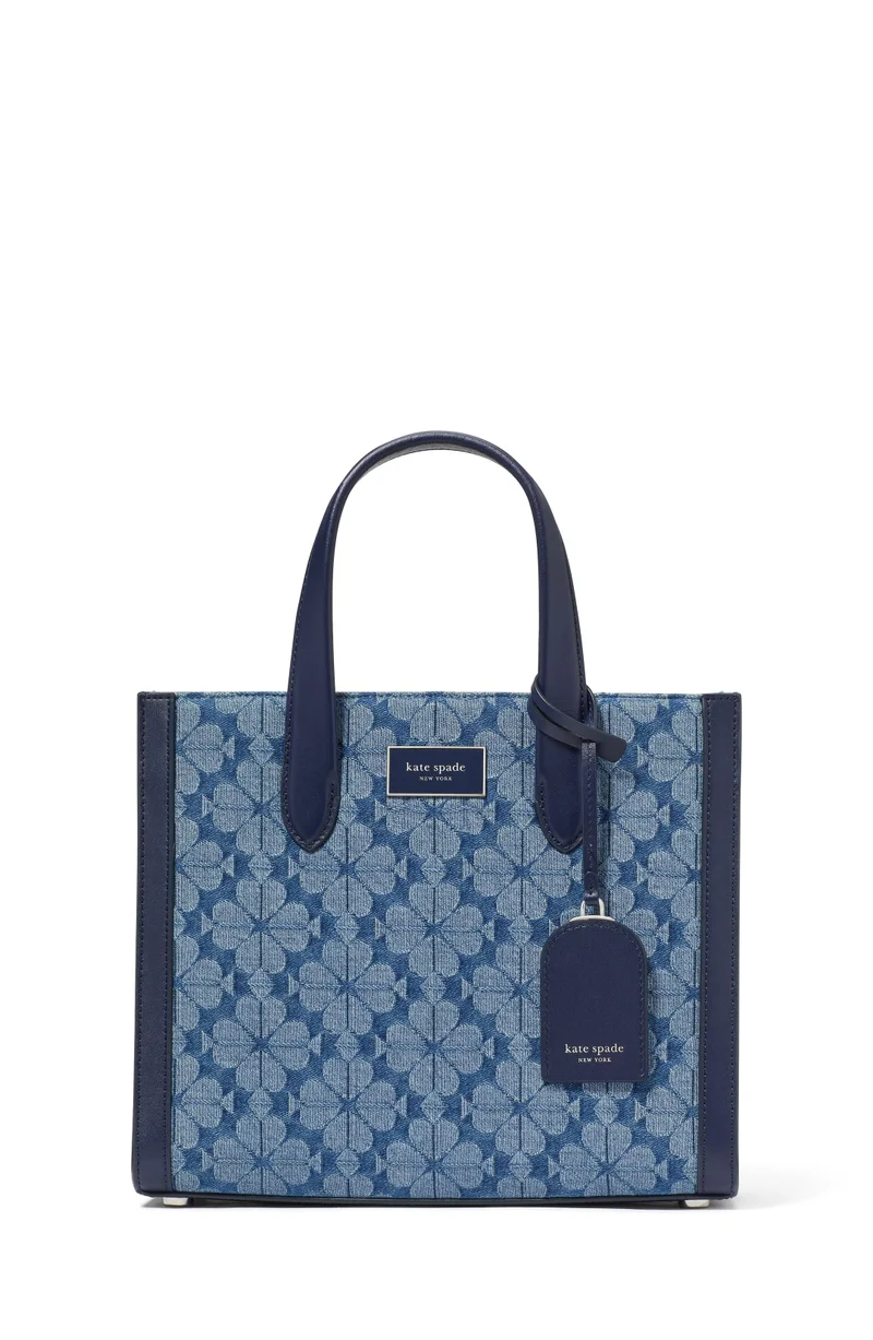 Kate Spade Spade Flower Jacquard Denim Manhattan Small Tote