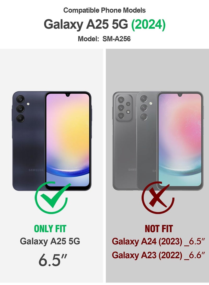 Poetic Revolution Case for Samsung Galaxy A25 5G,[Slide Camera Cover],[20FT Mil-Grade Drop Tested], Full-Body Military Grade Rugged Shockproof Cover with Kickstand and Built-in-Screen Protector, Black - Image 2