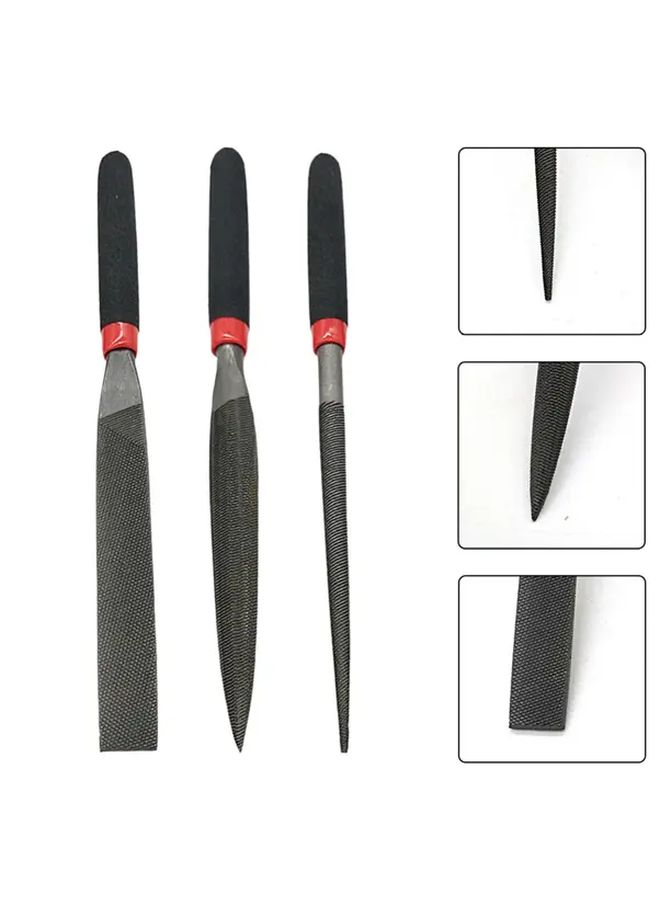 3Pcs Mini Steel File Set For Jewelry Metal Stone Glass Polishing Wood Carving - Image 4