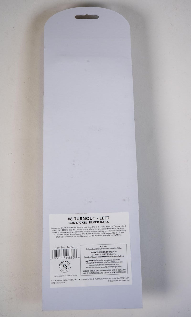 Bachmann Industries E-Z Track 6 Turnout - Left (1/card) N Scale - Image 4